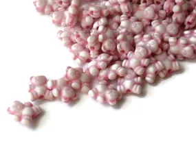 100 Baby Pink Teddy Bear Beads Plastic  Animal Beads Small Cute Toy Beads