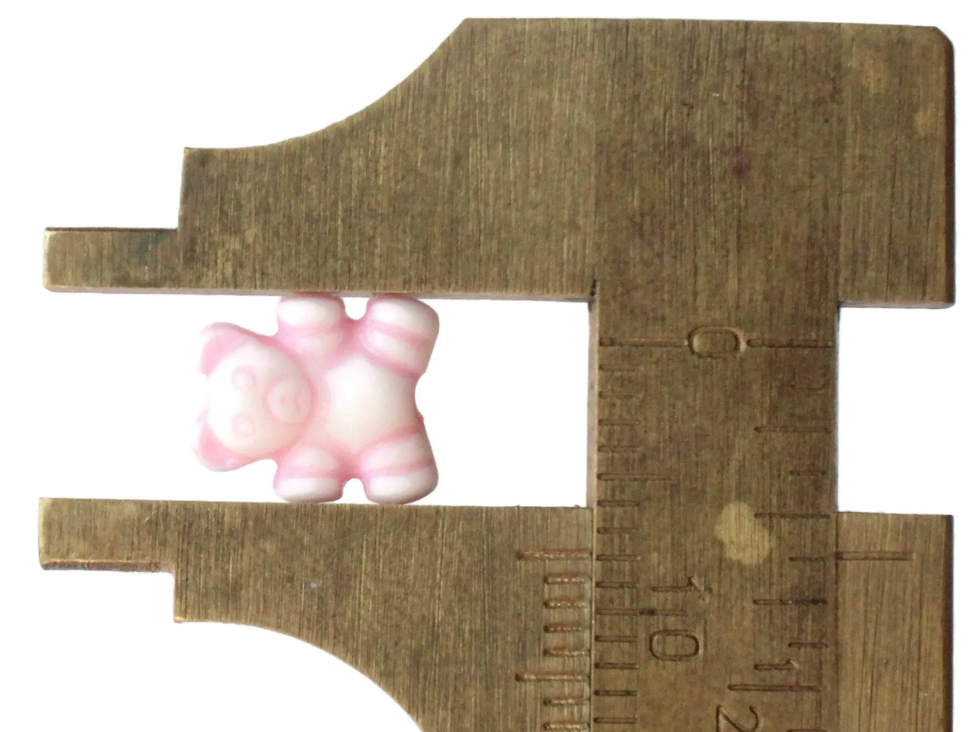 100 Baby Pink Teddy Bear Beads Plastic  Animal Beads Small Cute Toy Beads