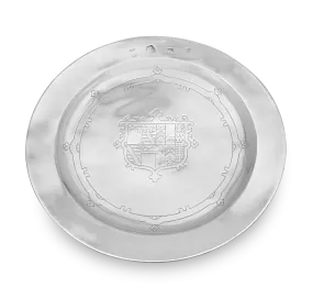 17th Century Silver Paten with Bacon Arms