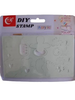 Acrylic Cake Stamp It's a boy It's a Girl