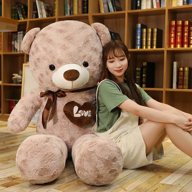 Adorable Love Stuffed Teddy Bear in 2 Colors - Perfect Gift!