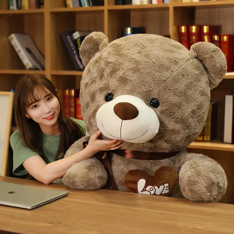 Adorable Love Stuffed Teddy Bear in 2 Colors - Perfect Gift!