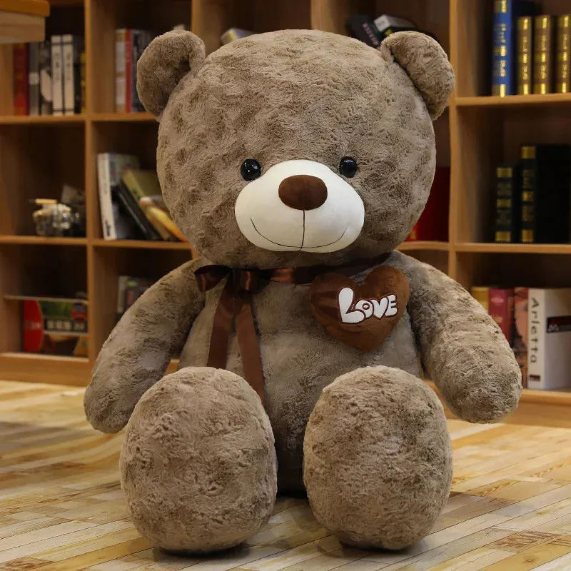 Adorable Love Stuffed Teddy Bear in 2 Colors - Perfect Gift!