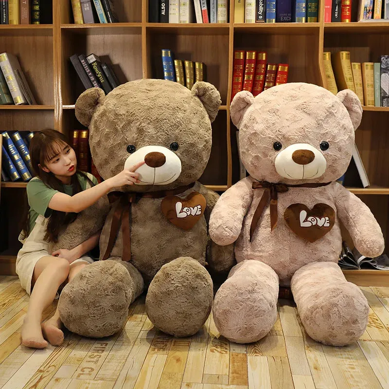 Adorable Love Stuffed Teddy Bear in 2 Colors - Perfect Gift!