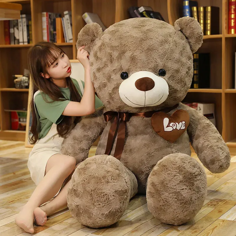 Adorable Love Stuffed Teddy Bear in 2 Colors - Perfect Gift!