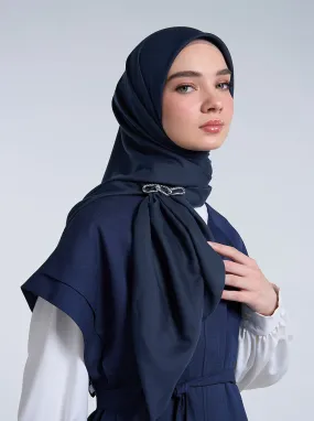 AIRY VOILE SCARF PLAIN OXFORD BLUE