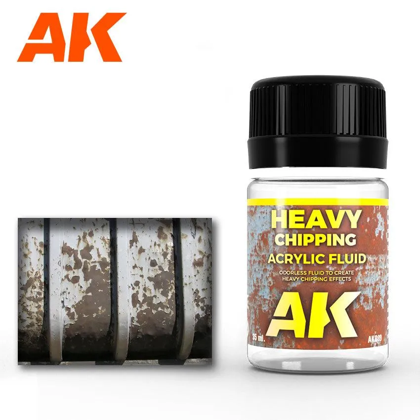 AK Interactive AK089 Weathering Heavy Effects Chipping Fluid Acrylic 35ml