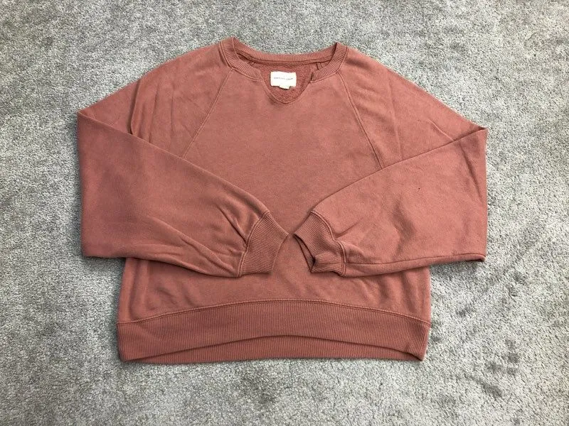 American Eagle Sweatshirt Girls Small Rust Pink Pullover Sweater Long Sleeve