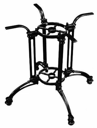 ATC Andalusia Black Cast Aluminum 4-Leg Table Base, Accommodates Umbrella, 30&quot; L x 30&quot; W x 27-1/2&quot; H