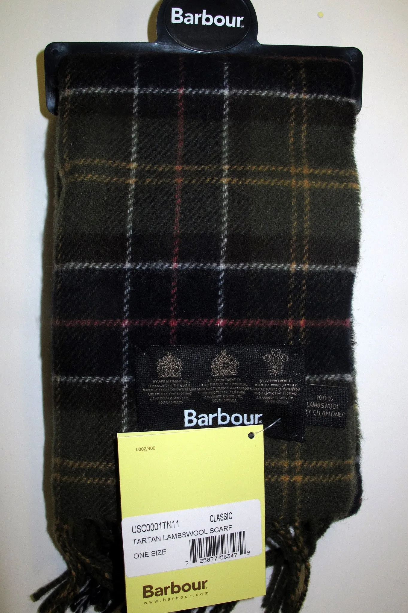 Barbour Classic Beadnell Ladies wax jacket in Olive Green and Matching Classic Tartan Scarf LWX0668OL71