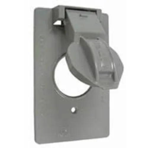 Bell 5155-5 Vertical Device Receptacle Weatherproof Cover, 1 Gang, Gray