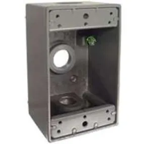 Bell 5320-5 Outlet Box, Aluminum, 1 Gang, Gray