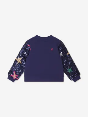 Billieblush Girls Sequin Sleeved Sweatshirt