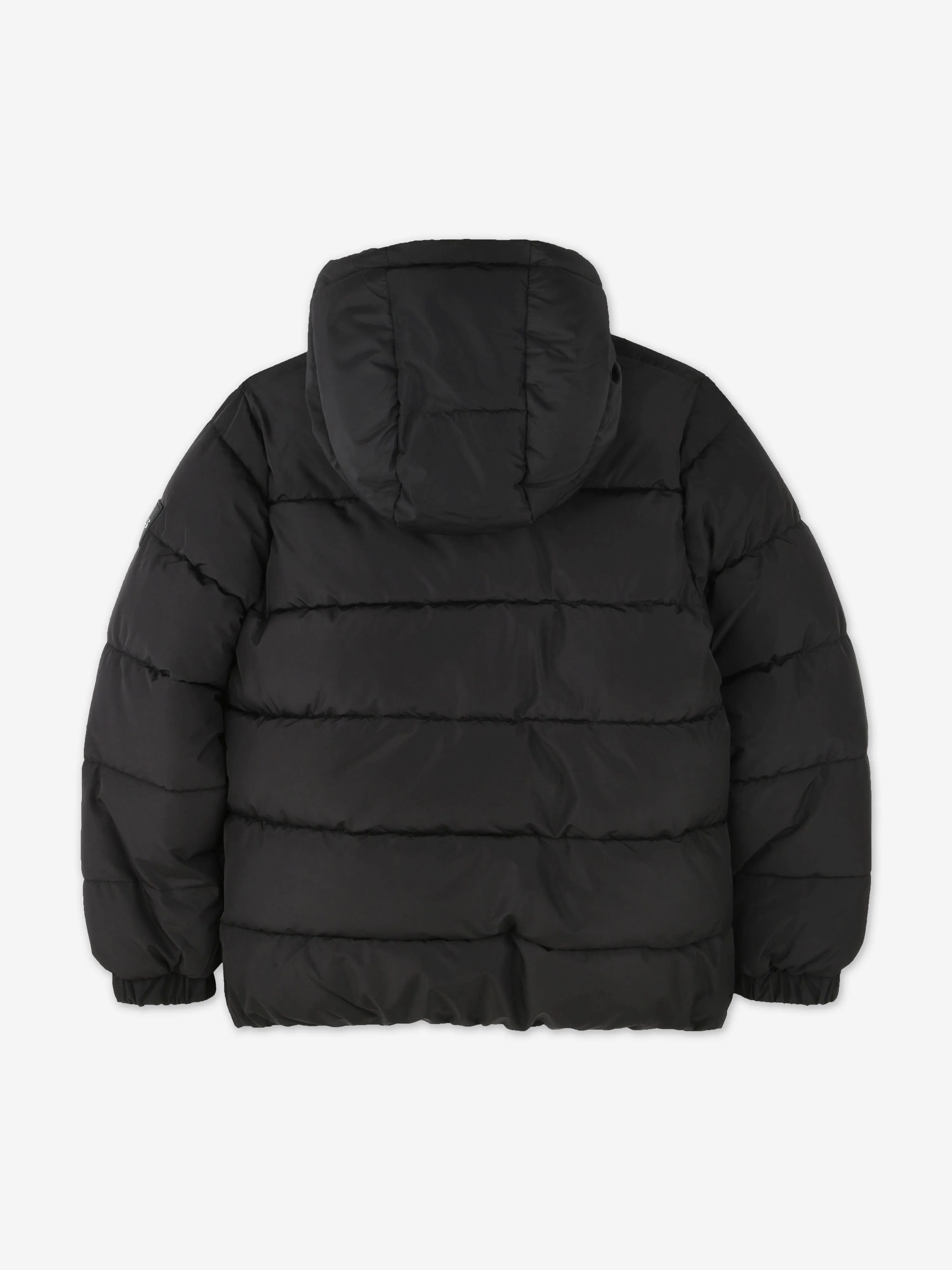 BOSS Boys Logo Puffer Jacket in Black