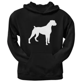 Boxer Silhouette Black Adult Hoodie