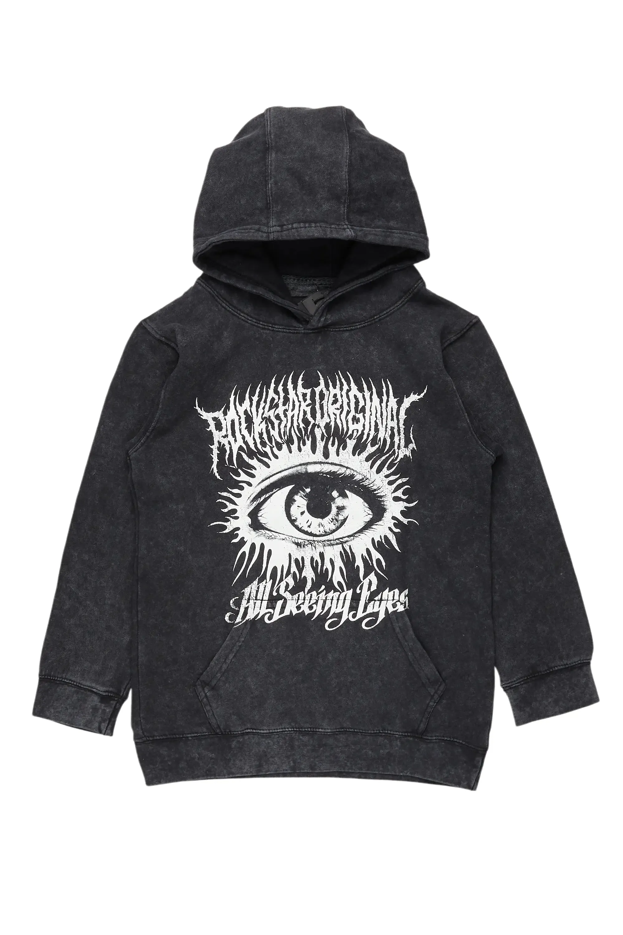 Boys All Eyes Vintage Black Graphic Hoodie