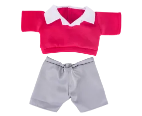 Boys Red School Uniform Teddy Bear Outfit