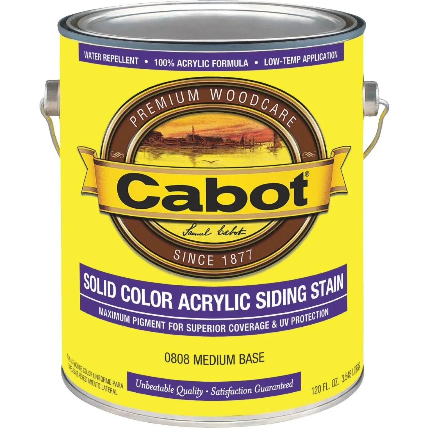 Cabot Solid Color Acrylic Siding Exterior Stain, Medium Base, 1 Gal.