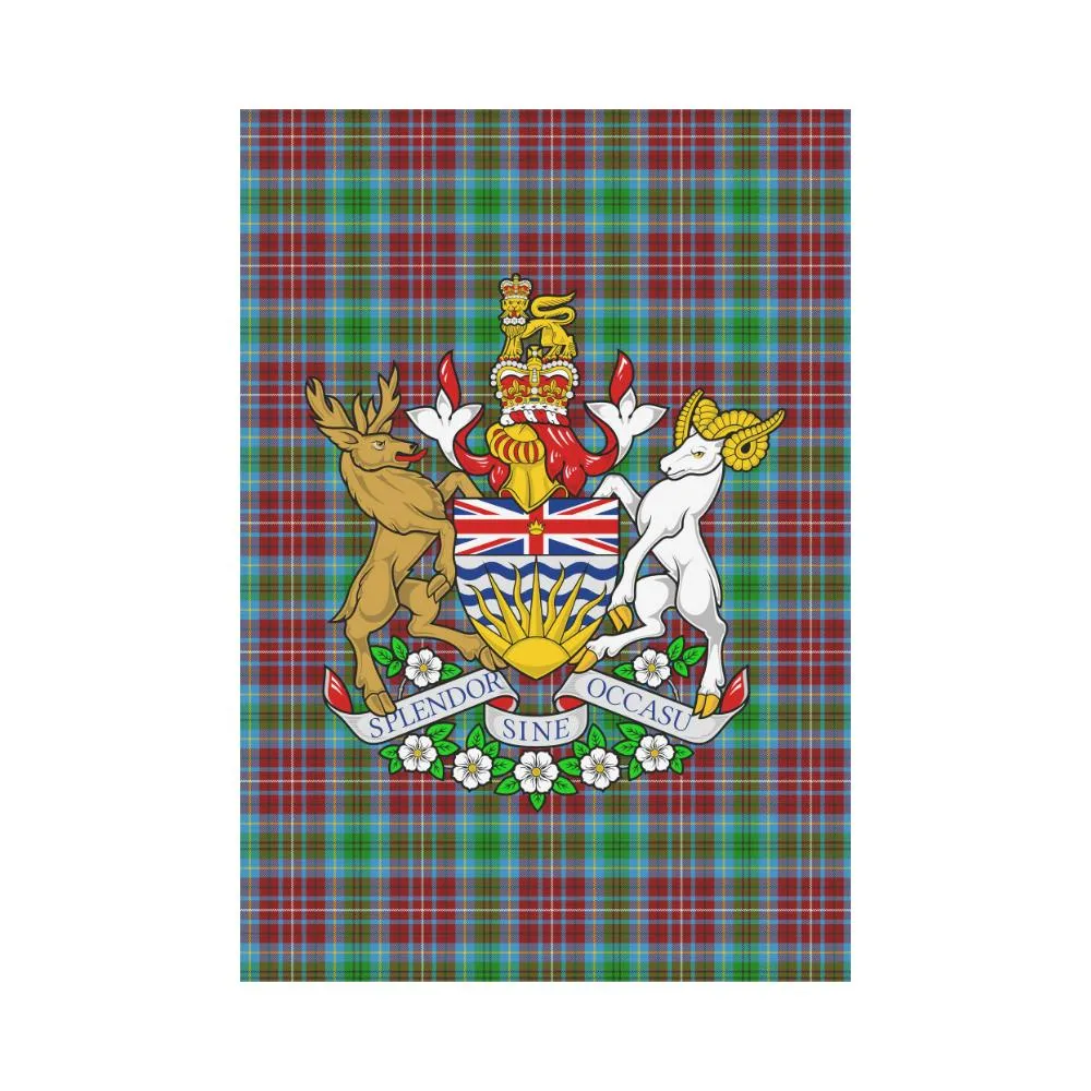 CANADA BRITISH COLUMBIA TARTAN COAT OF ARMS GARDEN FLAG k9