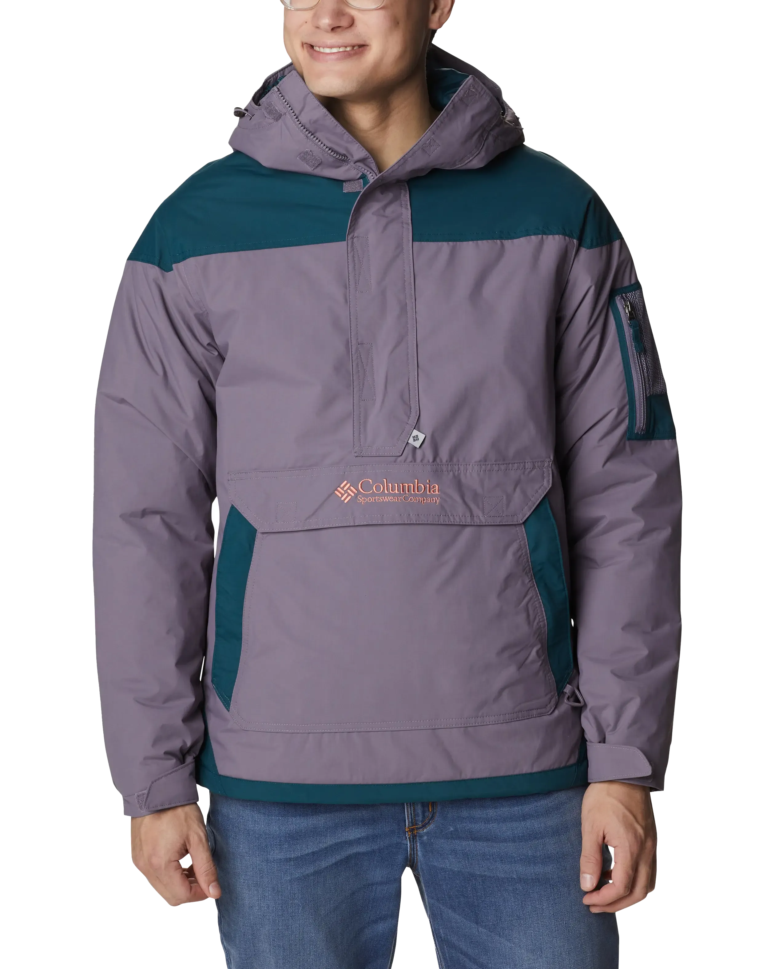 Challenger Pullover Jacket in Granite Purple & Night Wave