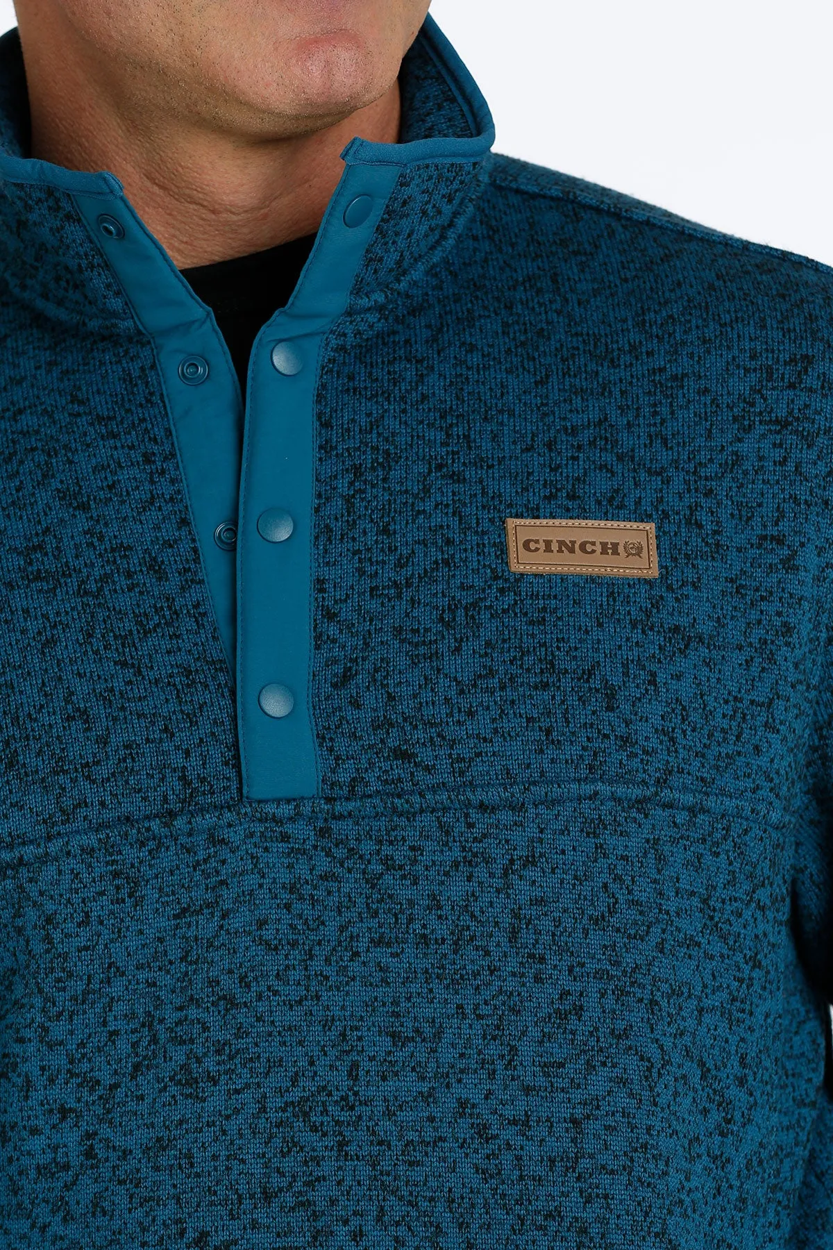 Cinch Men's Teal Quarter Snap Pullover