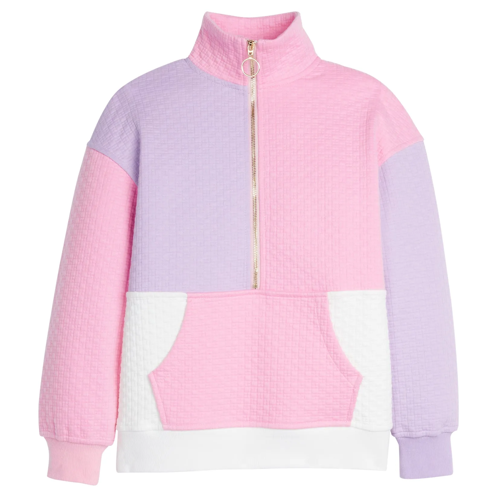 Colorblock Pullover   Jogger Set - Pink & Lilac