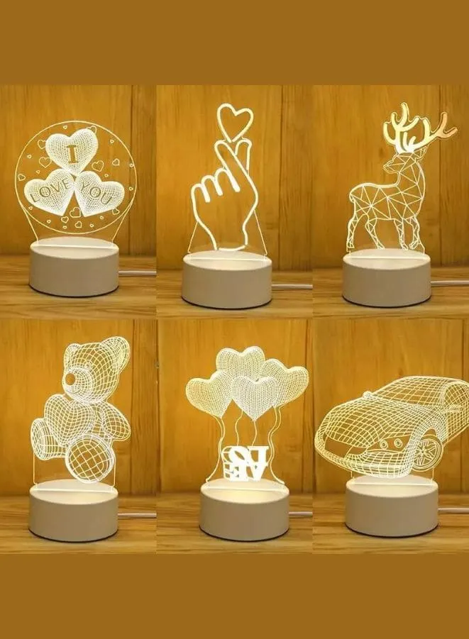 Creative 3D Decorative Night Lights For Home Decoration, Teddy