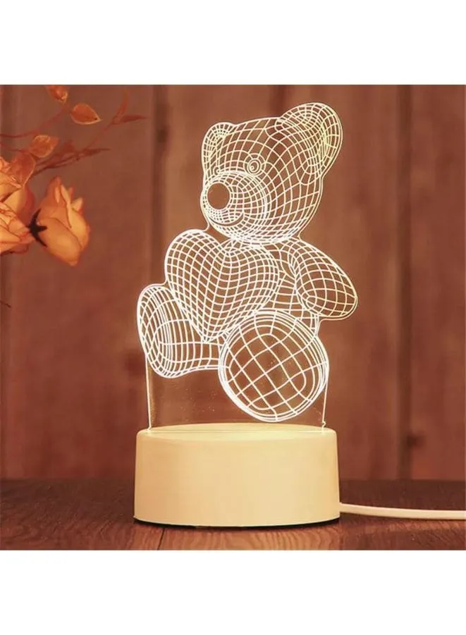 Creative 3D Decorative Night Lights For Home Decoration, Teddy