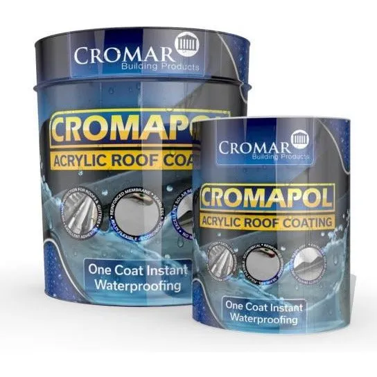 Cromapol Acrylic Waterproof Roof Coating - 20kg Opaque