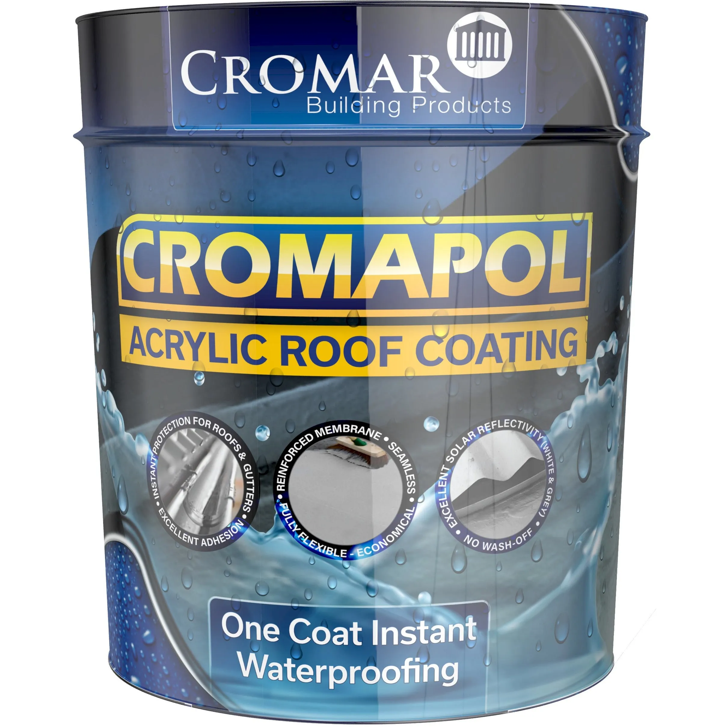 Cromapol Acrylic Waterproof Roof Coating - 20kg White