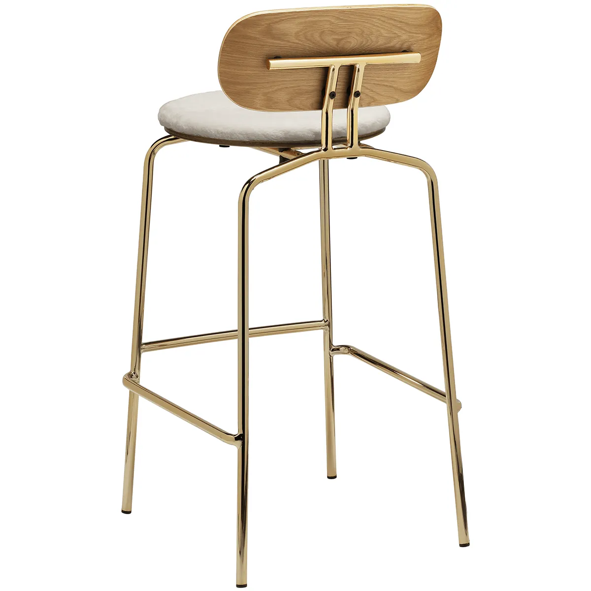 Curious Bar Stool with Teddy Cushion