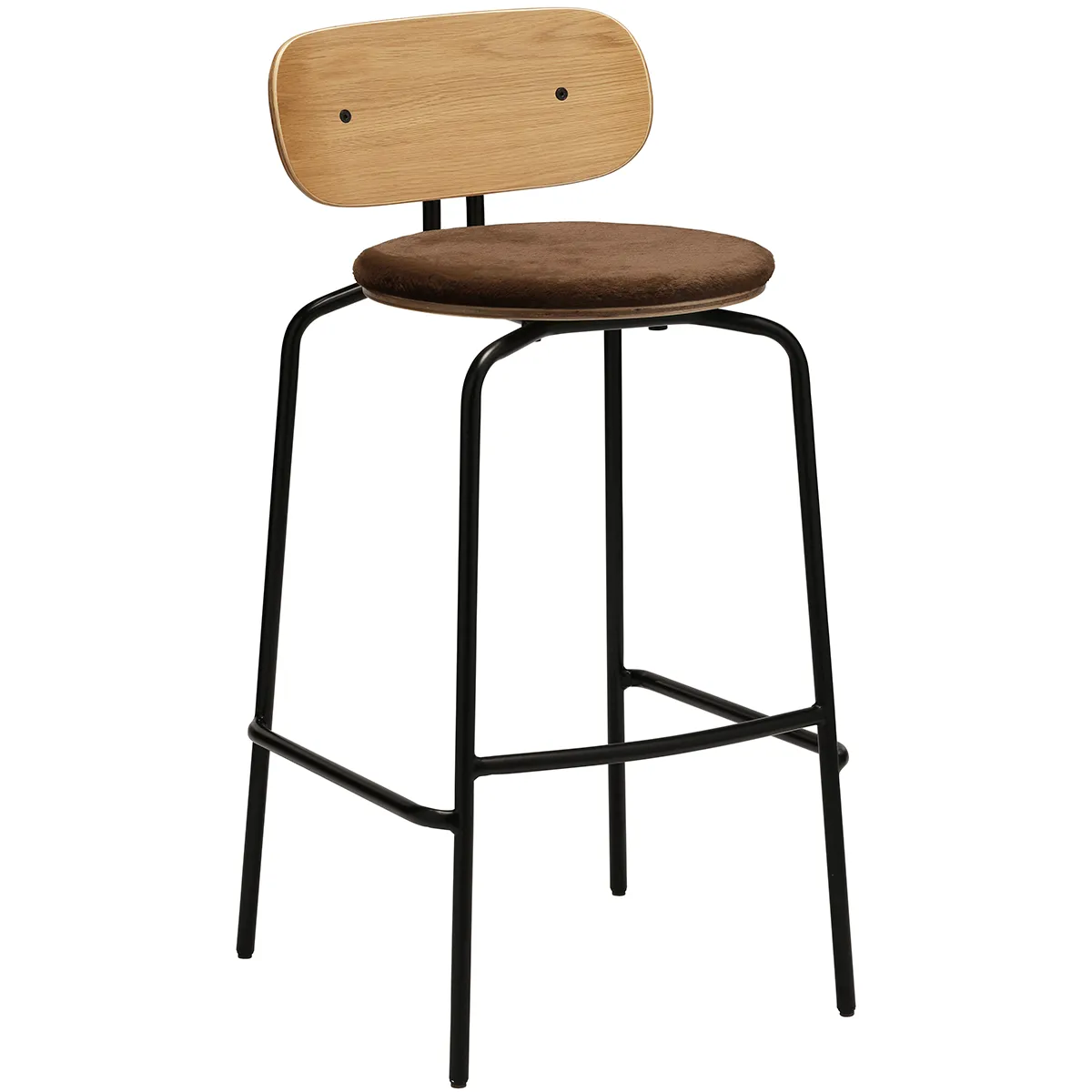 Curious Bar Stool with Teddy Cushion