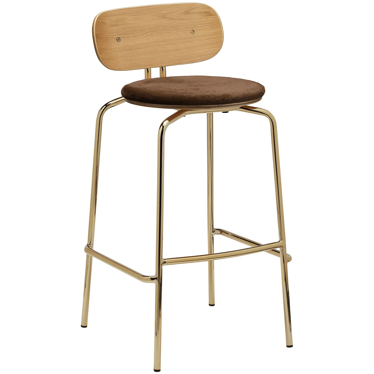 Curious Bar Stool with Teddy Cushion