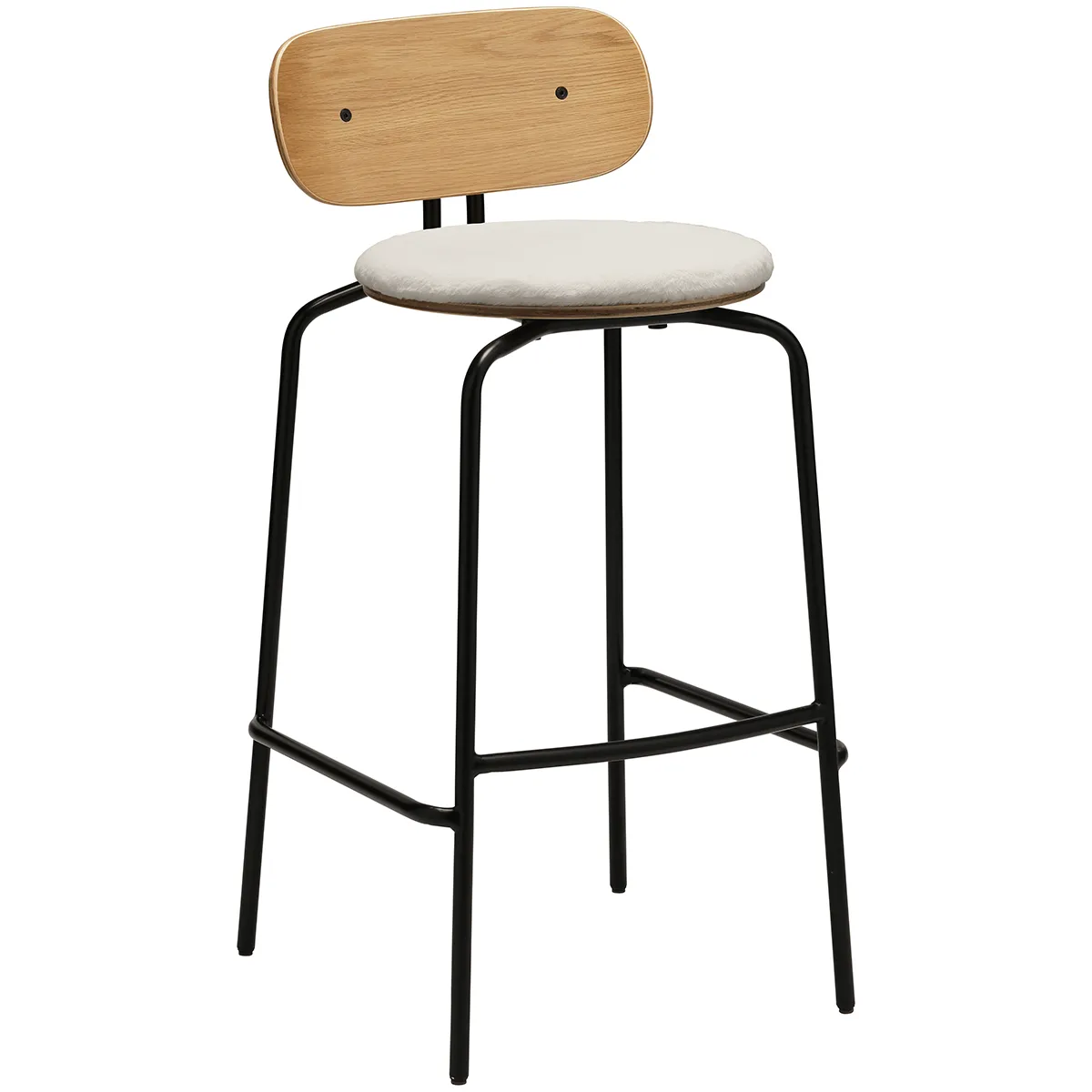 Curious Bar Stool with Teddy Cushion