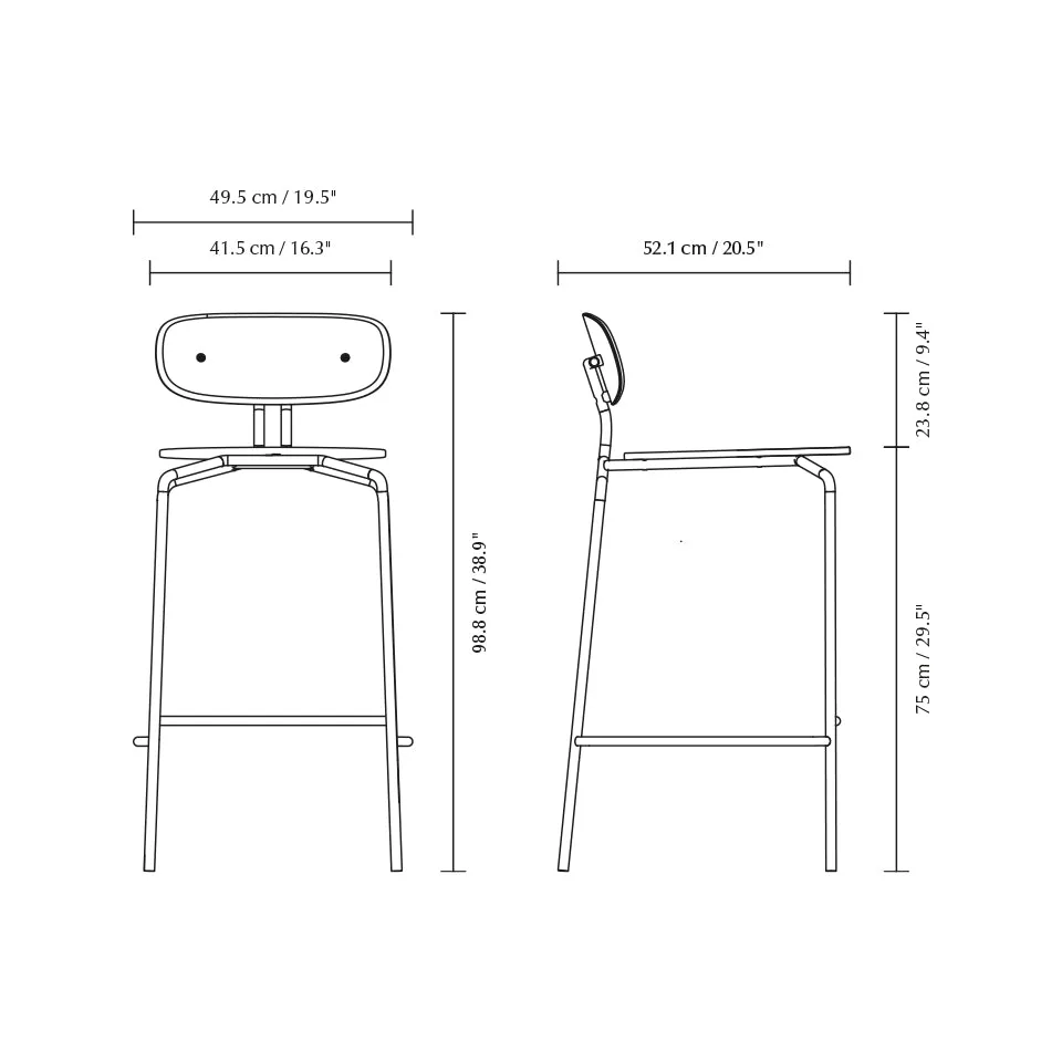 Curious Bar Stool with Teddy Cushion