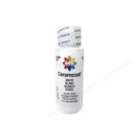 Delta - Ceramcoat Acrylic Paint 2Oz - White - Semi-Opaque*