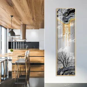 Divine Deer With Big Tree Vertical Premium Acrylic Vertical Wall Art