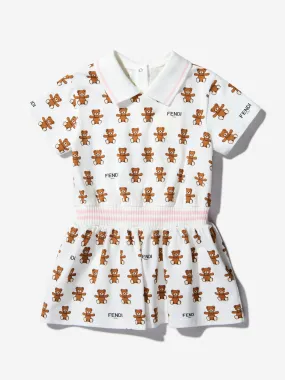 Fendi Baby Girls Cotton Teddy Bear Dress