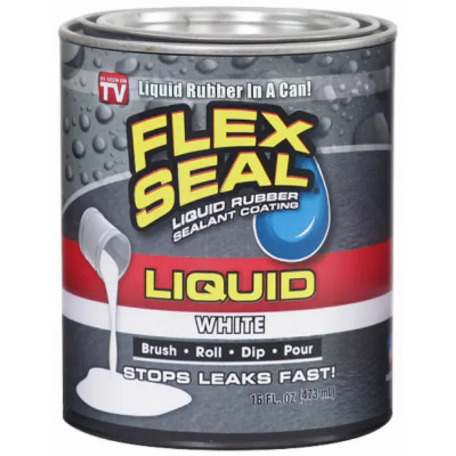 Flex Seal® LFSWHTR16 Liquid Rubber Sealant Coating, As Seen On TV, White, 16 Oz