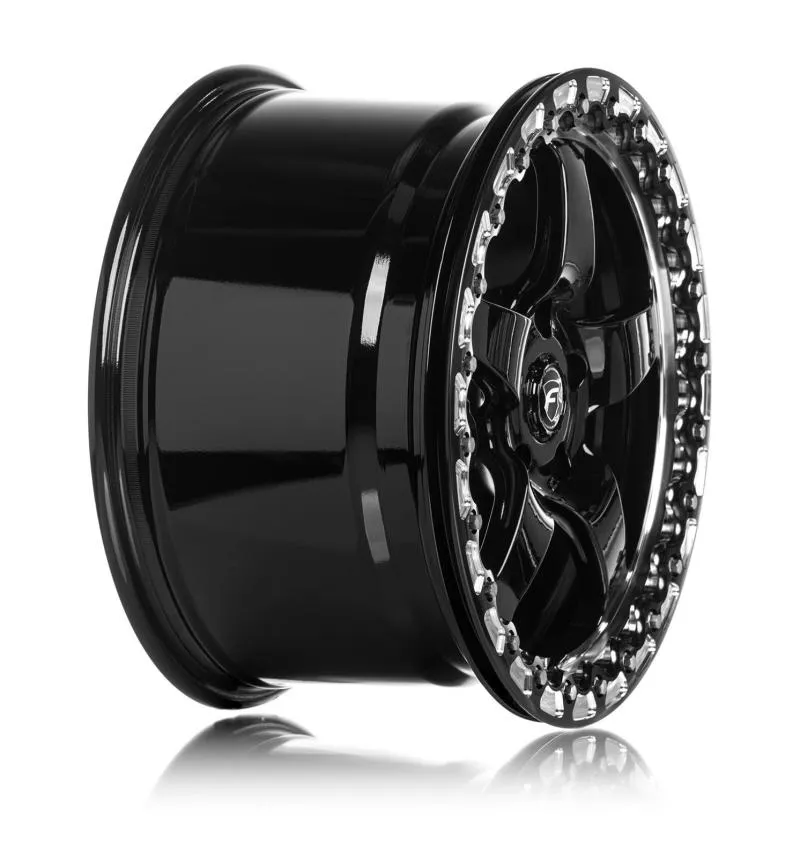 Forgestar D5 Beadlock Drag Wheel - 17 x 10 in - 6.600 in Backspace - 5 x 115 mm Bolt Pattern - Beadlock - Black/Machined