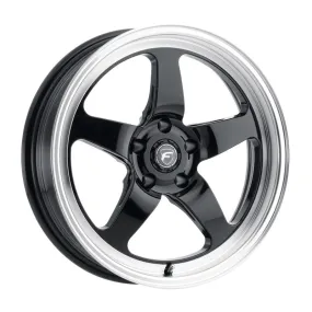 Forgestar D5 Drag Wheel - 17 x 5 in - 2.000 in Backspace - 5 x 4.75 in Bolt Pattern - Black/Machined