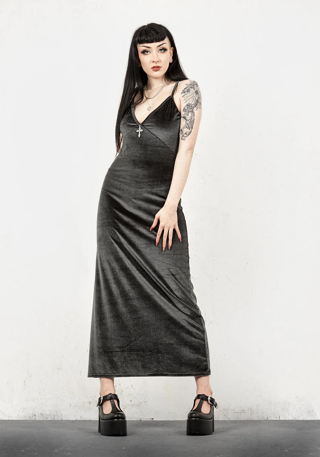 Gabrielle Velvet Midi Slip Dress