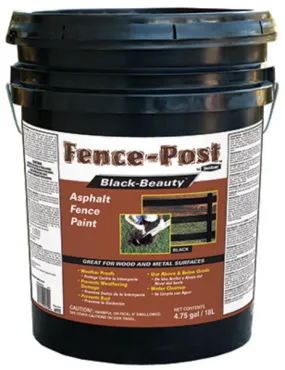 Gardner® 9005-GA Fence Post Black Beauty Asphalt Fence Paint, 5 Gallon