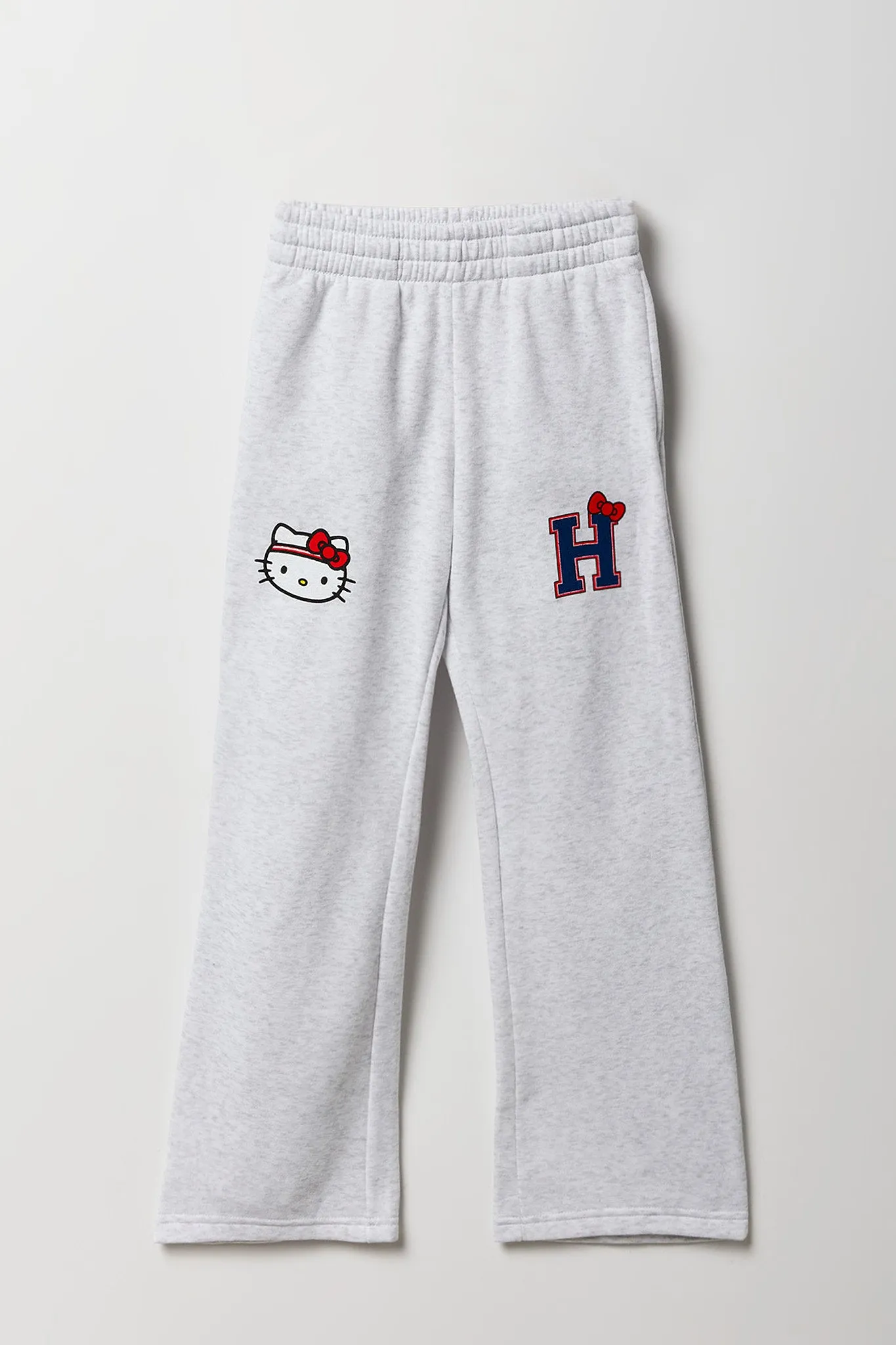 Girls Hello Kitty Graphic Fleece Wide Leg Sweatpant