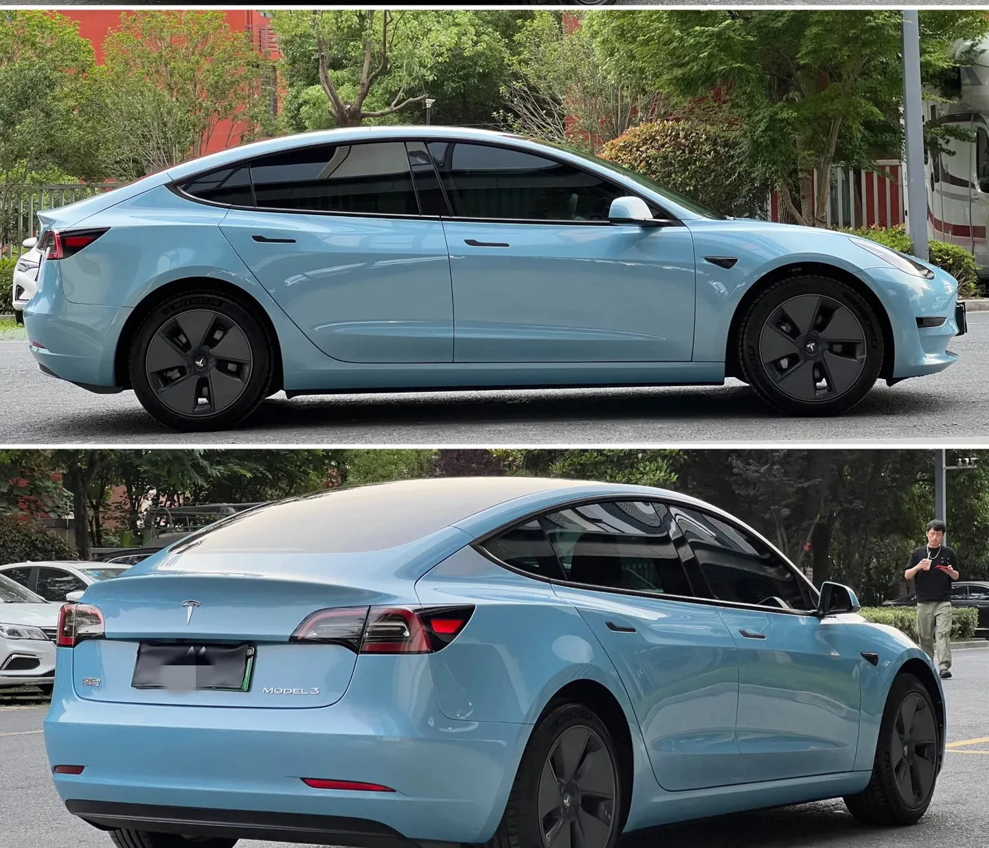 Gloss Metallic Ice Blue Car Wrap