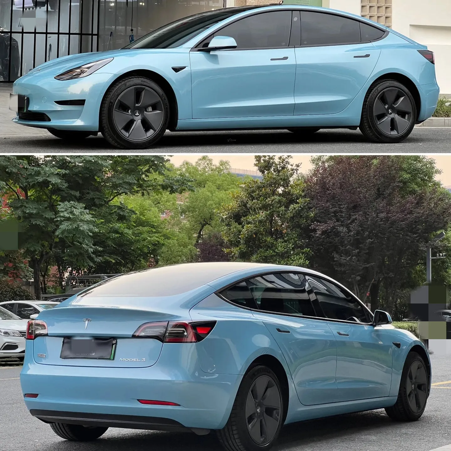 Gloss Metallic Ice Blue Car Wrap