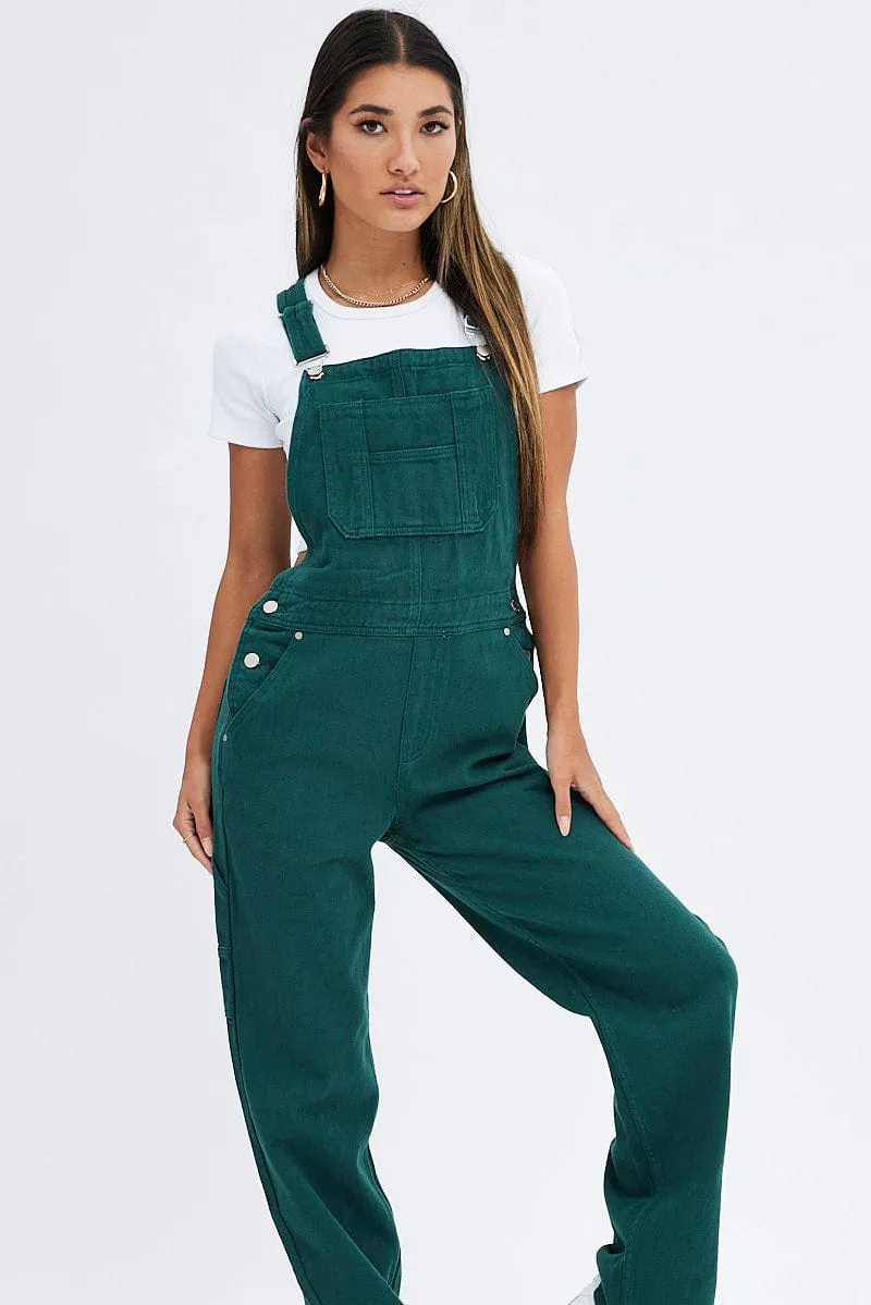 Green Carpenter Overall Jeans