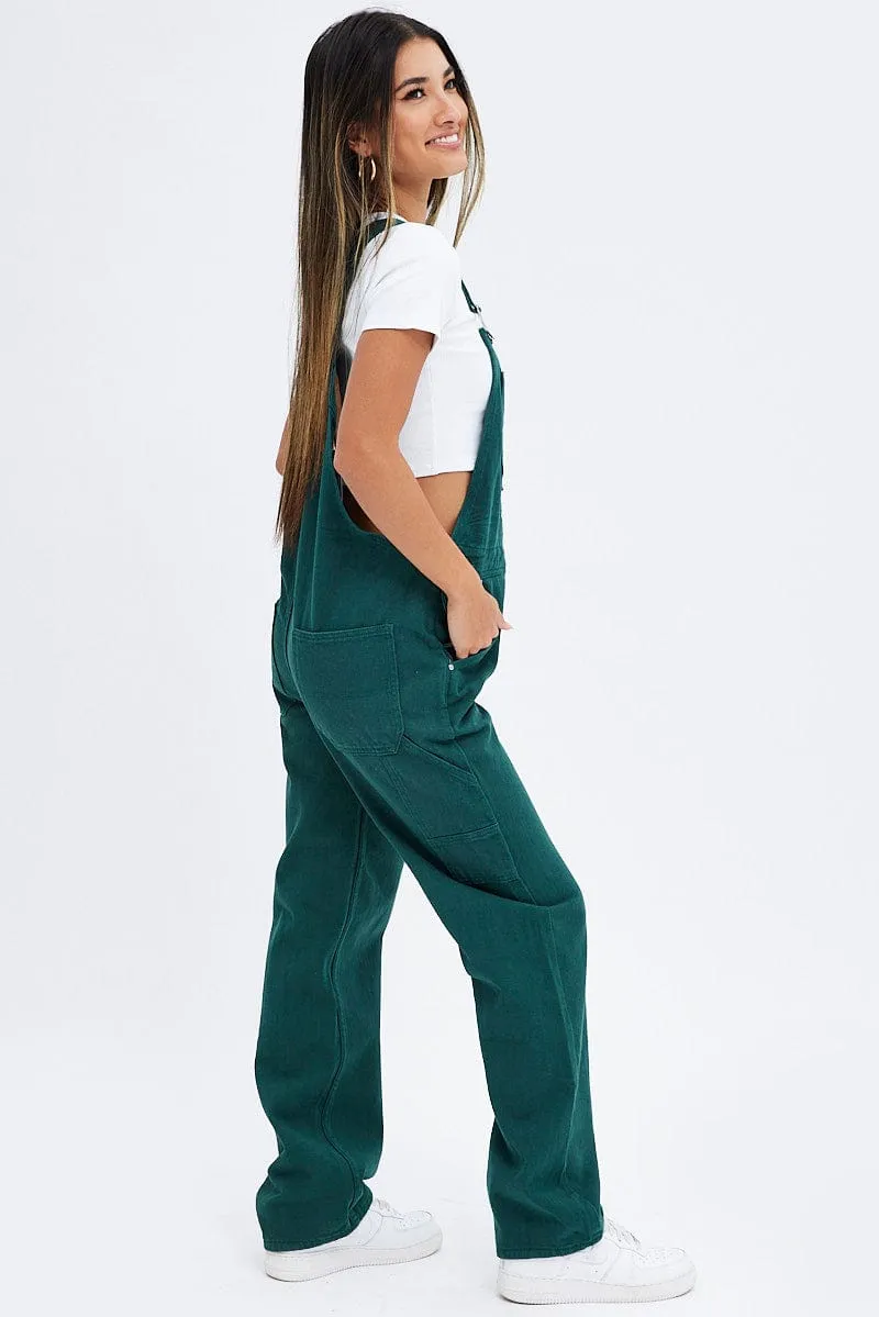 Green Carpenter Overall Jeans