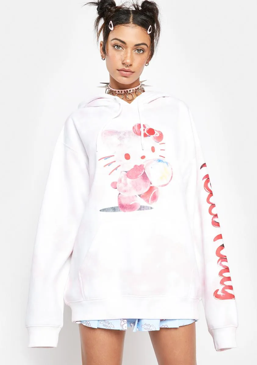 Hello Kitty Bubble Tie Dye Hoodie