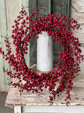 Iced Weatherproof Berry Wreath | 22"